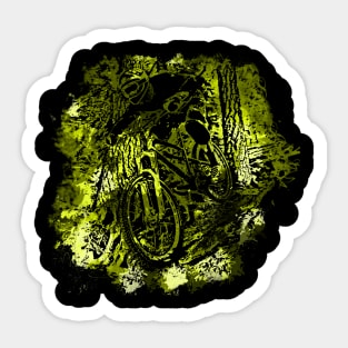 Downhill Rush (yellow) Sticker